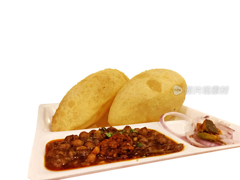 受印度北部旁遮普人欢迎的早餐小吃Chhole Bhature